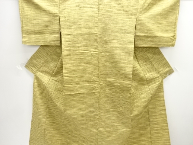 横段織出し手織り紬単衣着物